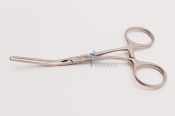 DE-BAKEY vascular clamp 12.5 cm, 45° angled