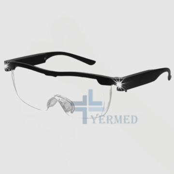 Head-Mounted Magnifier with LED Light and Battery